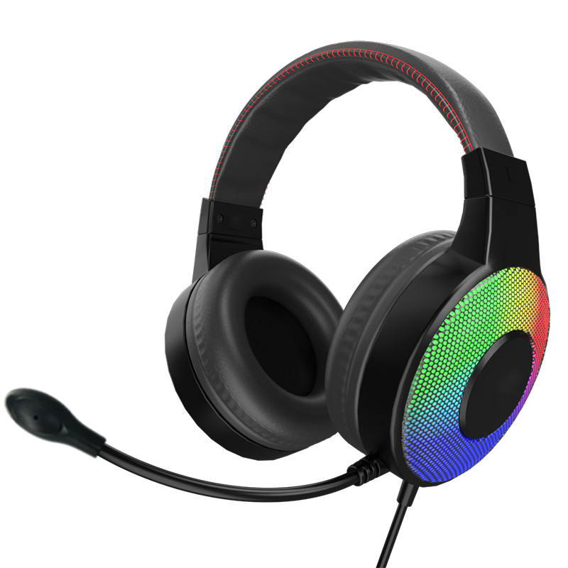 SY-668 Computer Desktop Dedicated Head-Mounted RGB flashing Gaming Headset Wired With Microphone